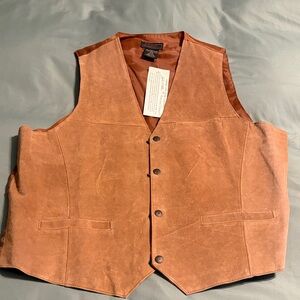 Men's Brown Suede Vest